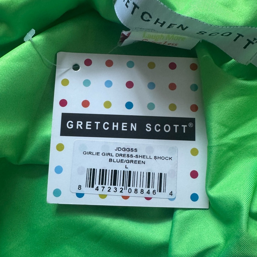 NWT Gretchen Scott Designs Girlie Girl Shell Shock Ruffle Sleeveless Dress L - Picture 7 of 8